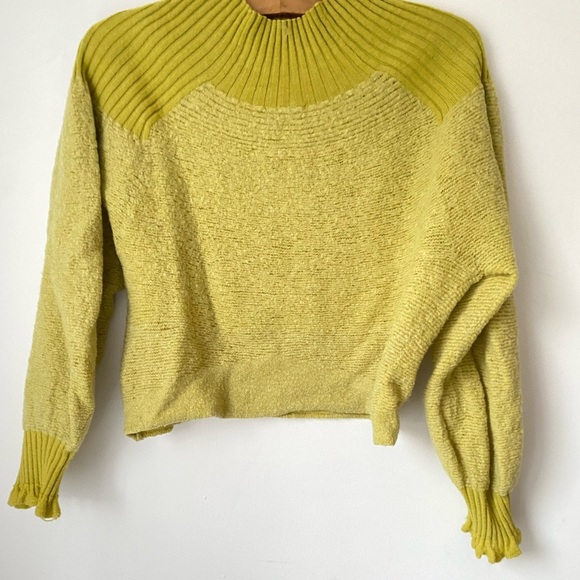 Free People Sweater Women’s Small Elderflower Pullover Wool Blend Rib Knit - Picture 2 of 7